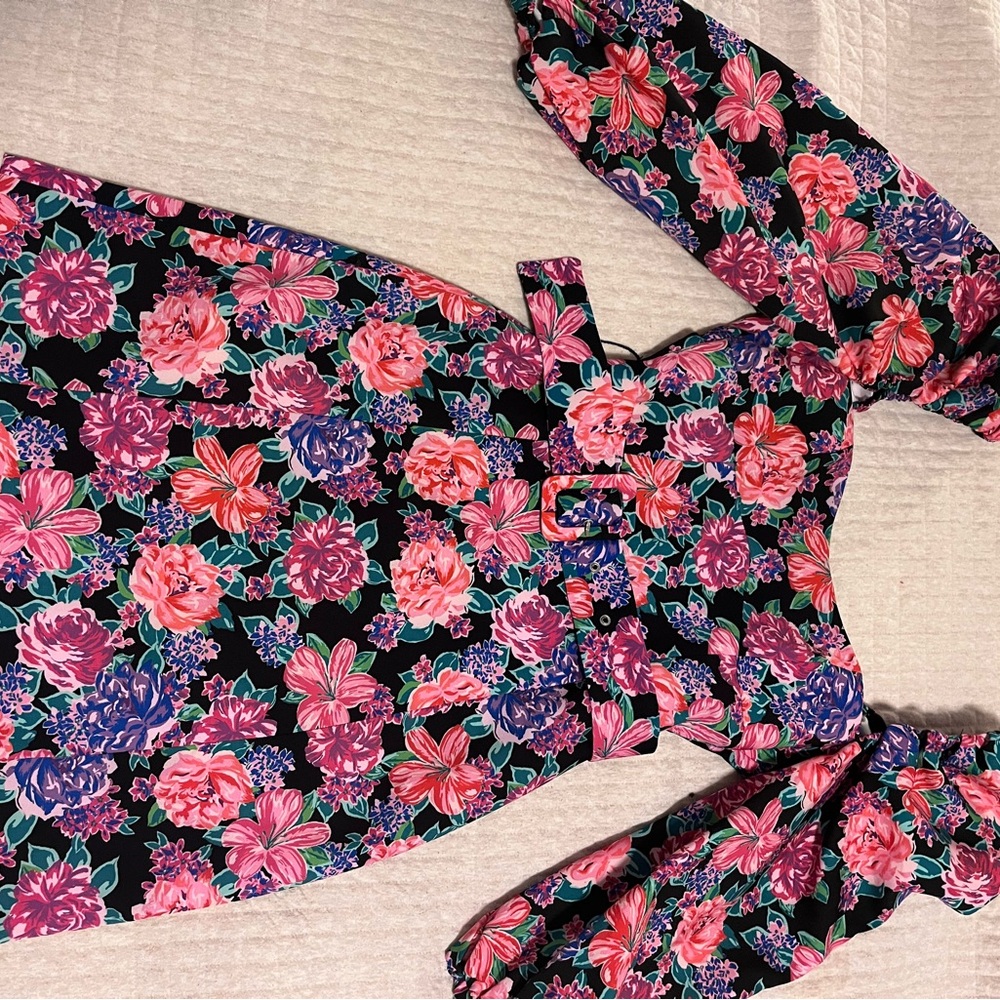 Floral Puff Sleeve Dress